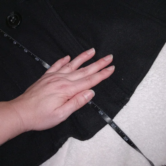 GUESS Jacket Womens Medium Double Breasted Wool Blend Pea Coat Preppy Vintage - Picture 9 of 13